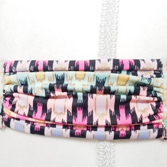 Rare Victoria's Secret Bombshell Aqua Top The Knockout Diamond Print Bikini - Picture 8 of 16